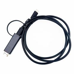 Yealink 330000008024 adaptador de cable de vídeo 1,2 m HDMI tipo A [Estándar] USB Tipo C Negro 