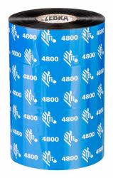 Zebra 4800 Resin cinta térmica 450 m Negro 
