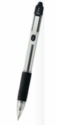 Zebra Pen Z-Grip Negro Bolígrafo de punta retráctil con pulsador 