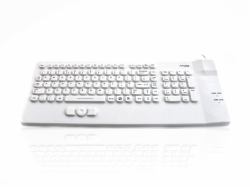 Accuratus AccuMed Compact teclado Médico USB QWERTY Inglés del Reino Unido Blanco  - Versión UK