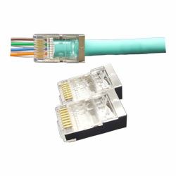 Cablenet 22-2204 conector RJ-45 Metálico, Transparente 