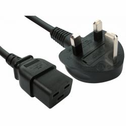 cablesdirect Cables Direct RB-293WH cable de transmisión Negro 2 m Enchufe tipo G C19 acoplador 
