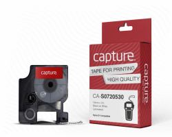 Capture CA-S0720530 cinta para impresora de etiquetas Negro sobre blanco D1 