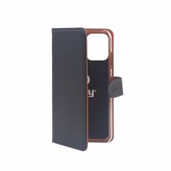 Celly Wally funda para teléfono móvil 15,5 cm [6.1"] Folio Negro, Marrón 