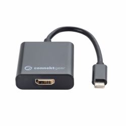 connektgear 26-0402 adaptador de cable de vídeo 0,22 m USB Tipo C HDMI Negro 