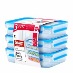 EMSA 515645 recipiente de almacenar comida Rectangular Caja 1,2 L Transparente 3 pieza[s] 