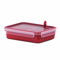 EMSA 517775 recipiente de almacenar comida 1,2 L Rojo, Transparente 1 pieza[s] 