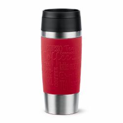 EMSA Travel Mug Classic N2020400 taza de viaje 360 ml Negro, Rojo, Acero inoxidable Acero inoxidable 