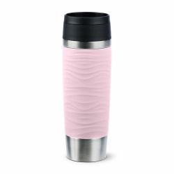 EMSA Travel Mug Waves Grande 500 ml Rosa, Acero inoxidable 