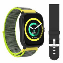 Entity AERO SMARTWATCH YELLOW NYLON 5,11 cm [2.01"] TFT 48.7 mm Digital 240 x 296 Pixeles Pantalla táctil Negro 