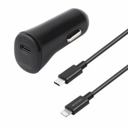 Essentials 1110155 cargador de dispositivo móvil Universal Negro Encendedor de cigarrillos Carga rápida Auto 