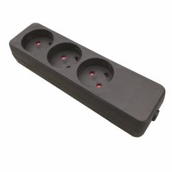 Garbot Z66000109-PA01 base múltiple 3 salidas AC Interior Negro 