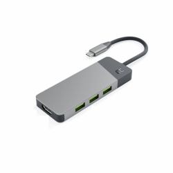Green Cell HUBGC01 hub de interfaz USB Tipo C 5000 Mbit/s Plata 