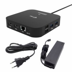 i-tec USB-C Dual HDMI Docking Station with Power Delivery 100 W + Universal Charger 100W 