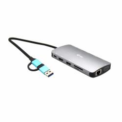 i-tec USB 3.0 USB-C/Thunderbolt 3x Display Metal Nano Dock with LAN + Power Delivery 100 W 