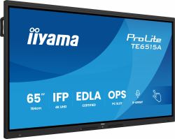 iiyama TE6515A-B2AG pantalla de señalización Diseño de quiosco 163,8 cm [64.5"] Wifi 550 cd / m² 4K Ultra HD Negro Pantalla táctil Procesador incorporado Android 24/7 