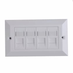 Lanview LVN126188UK-4 caja de tomacorriente RJ-45 Blanco 