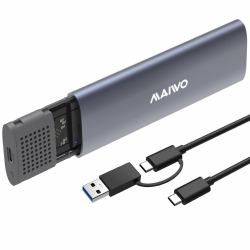 MAIWO K1689 caja para disco duro externo Caja externa para unidad de estado sólido [SSD] Negro, Gris M.2 
