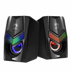 Marvo Scorpion SG-118 Gaming Speakers, Stereo Sound, USB Powered, 7 Colour RGB Lighting, 6w, 3.5mm Input, Black Negro Alámbrico 