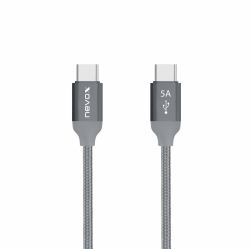 nevox 1654 cable USB USB 2.0 2 m USB C 0,48 Gbit/s 100 W Gris, Plata 