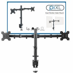 piXL DOUBLE ARM soporte para monitor 68,6 cm [27"] Escritorio Negro 