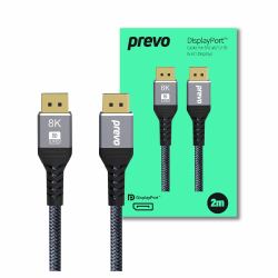 PREVO DP14-2M cable DisplayPort Negro 