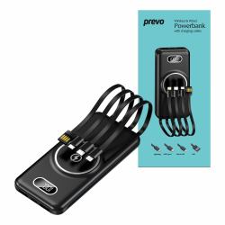 PREVO SP5002 batería externa 1000 mAh Cargador inalámbrico Negro 