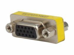 Prokord VGA-VGA 024 cambiador de género para cable Metálico, Amarillo 