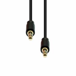 proxtend 3-Pin Slim Cable M-M Black - 0.5M - Warranty: 360M