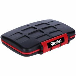 Rollei 22782 funda para tarjeta de memoria 12 tarjetas Caucho Negro, Rojo 