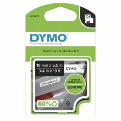 DYMO etiquetas D1 durables de poliéster permanentes | impresión negra sobre fondo blanco | 19 m...