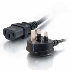 C2G 5m Power Cable Nero BS 1363 Accoppiatore C13 (C2G Universal Power Cord - Power cable - BS 1363 [M] to power IEC 60320 C13 - 5 m - molded - black)