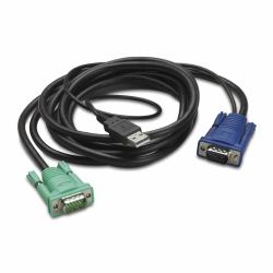 APC AP5821 cavo per tastiera, video e mouse Nero 1,8 m (INTEGRATED LCD KVM - USB CABLE - 6FT [1.8M])