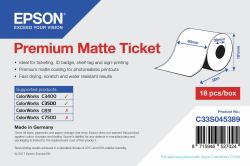 Epson Rollo de Premium Matte Ticket, 80 mm x 50m (1ROLL PREMIUM MATTE TICKET ROLL - 80MM X 50M MINORDERQTY: 18)
