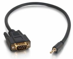C2G 0.5m DB9 - 3.5mm m/m Negro (Legrand 0.5m Velocity[TM] DB9 Male to 3.5mm Male Adapter Cable [Lifetime warranty])