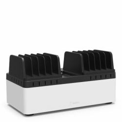 Belkin B2B161VF organizador para estación de carga Montaje en pared y sobremesa Negro, Blanco (GO BASE FIXED PL 10 PORT USB CHARGER)