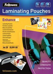 Fellowes 53962 plastificador 25 pieza[s] (Fellowes 53962 IL A4 80Mic Pouch 25pk)