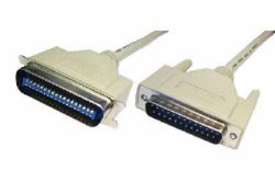 Cables Direct IEEE 1284 10m cavo parallelo Bianco (CDL 10m D25 [M] to 36 Centronic)