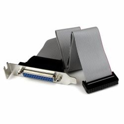 StarTech.com Adaptador de 40cm Header Cabezal Bracket Paralelo Perfil Bajo DB25 a IDC26 Pines Placa Base (LP 16IN DB25 PARALLEL [F] TO ID - 26 PIN HEADER SLOT PLATE)