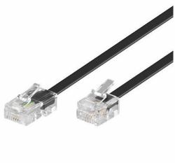 Microconnect MPK463S cavo telefonico 15 m Nero (RJ11-RJ45 15M M/M Black - 6P/4C-8P/4C - Warranty: 300M)