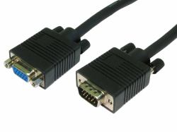 Cables Direct CDEX-243K cavo VGA 3 m VGA [D-Sub] Nero (3m SVGA Extension Cable - Black)