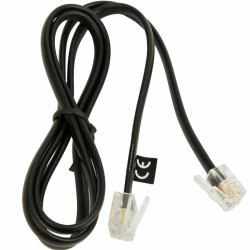 Jabra 8800-00-101 cable telefónico Negro (DEALER BOARD CABLE - 8800-00-101, RJ-9 4P4C, RJ-6 - 6P4C, Black, 1 pc[s] - Warranty: 12M)
