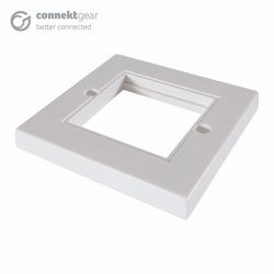 SINGLE FACEPLATE FOR RJ45 MOD - 2 MODULE VERSION 85 X 85MM WHIT