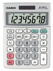 Casio MS-88ECO calculadora Escritorio Pantalla de calculadora (Casio MS-88ECO Mini Desk Calculator)