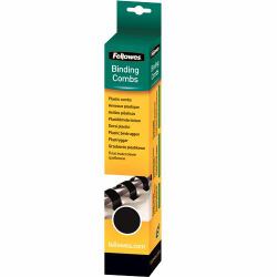Fellowes 5330302 carpeta para encuadernado y accesorio (Plastic Comb 6mm Black A4 Retail 25pk)