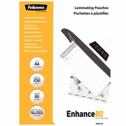 Fellowes 5312903 plastificador 250 pieza[s] (Fellowes 5312903 A4 80Mic Pouch 250pk)