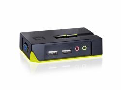 LevelOne Switch KVM de 2 puertos USB con audio 