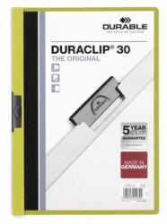 Durable Duraclip 30 archivador PVC Verde, Transparente (Durable DURACLIP 30 A4 Folder Green [25])