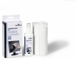 Durable SCREENCLEAN Set Líquido y paños secos/húmedos para limpieza de equipos LCD/TFT/Plasma 125 ml (Durable SCREENCLEAN Spray and 20 Wipes)