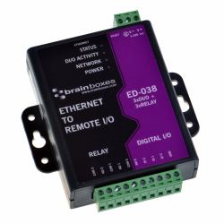 Brainboxes ED-038 Ethernet to 3 Relay + 3 Digital In módulo digital y analógico i / o (Brainboxes Ethernet to 3 Relay ED-038)